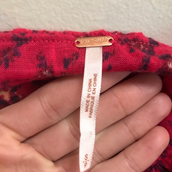 Free People Strapless Floral Pink tank top - Size Small - Picture 5 of 6